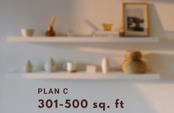 Plan C (301-500 sq. feet)