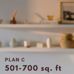 Plan C (501-700 sq. feet)
