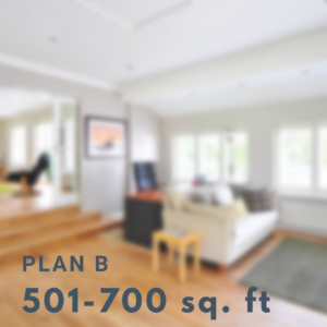 Plan B (501-700 sq. feet)
